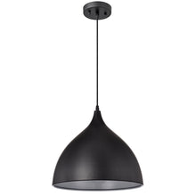 Load image into Gallery viewer, RADIANCE goods Industrial 1 Light Textured Black Ceiling Pendant 14&quot; Wide
