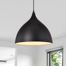Load image into Gallery viewer, RADIANCE goods Industrial 1 Light Textured Black Ceiling Pendant 14&quot; Wide
