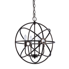 Load image into Gallery viewer, RADIANCE goods Industrial 4 Light Rubbed Bronze Ceiling Pendant 16&quot; Wide
