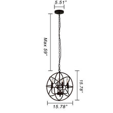 Load image into Gallery viewer, RADIANCE goods Industrial 4 Light Oil Rubbed Bronze Ceiling Pendant 17&quot; Wide

