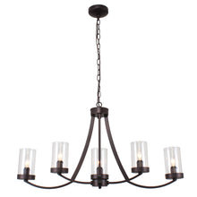Load image into Gallery viewer, RADIANCE goods Farmhouse 5 Light Rubbed Bronze Ceiling Pendant 35.5&quot; Wide
