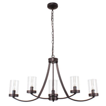 Load image into Gallery viewer, RADIANCE goods Farmhouse 5 Light Rubbed Bronze Ceiling Pendant 35.5&quot; Wide
