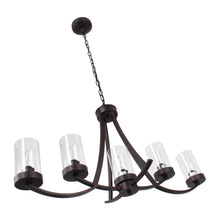 Load image into Gallery viewer, RADIANCE goods Farmhouse 5 Light Rubbed Bronze Ceiling Pendant 35.5&quot; Wide
