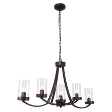 Load image into Gallery viewer, RADIANCE goods Farmhouse 5 Light Rubbed Bronze Ceiling Pendant 35.5&quot; Wide
