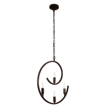 Load image into Gallery viewer, RADIANCE goods Farmhouse 4 Light Oil Rubbed Bronze Ceiling Pendant 20&quot; Wide
