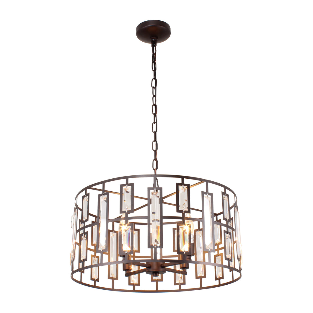 RADIANCE goods Contemporary 4 Light Rubbed Bronze Ceiling Pendant 20
