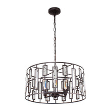Load image into Gallery viewer, RADIANCE goods Contemporary 4 Light Rubbed Bronze Ceiling Pendant 20&quot; Wide
