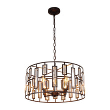 Load image into Gallery viewer, RADIANCE goods Contemporary 4 Light Rubbed Bronze Ceiling Pendant 20&quot; Wide
