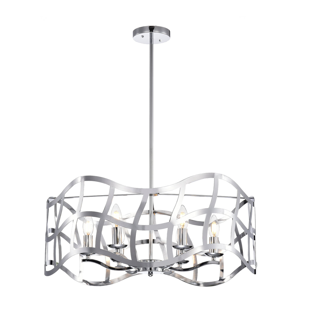 RADIANCE goods Transitional 6 Light Chrome Ceiling Pendant 25