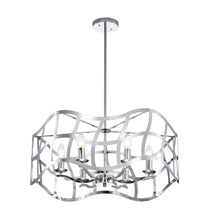 Load image into Gallery viewer, RADIANCE goods Transitional 6 Light Chrome Ceiling Pendant 25&quot; Wide
