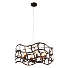 Load image into Gallery viewer, RADIANCE goods Transitional 6 Light Oil Rubbed Bronze Ceiling Pendant 25&quot; Wide
