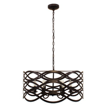 Load image into Gallery viewer, RADIANCE goods Transitional 6 Light Oil Rubbed Bronze Ceiling Pendant 24&quot; Wide
