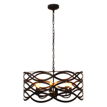 Load image into Gallery viewer, RADIANCE goods Transitional 6 Light Oil Rubbed Bronze Ceiling Pendant 24&quot; Wide
