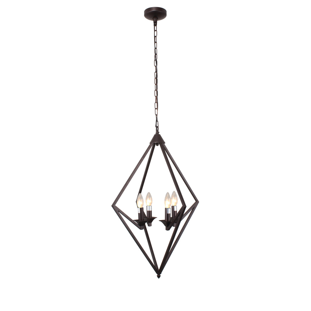 RADIANCE goods Transitional 4 Light Rubbed Bronze Ceiling Pendant 19.5