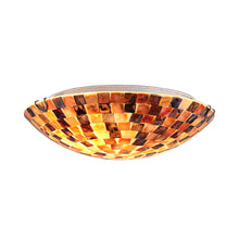 Load image into Gallery viewer, RADIANCE goods Mosaic-Style 2 Light Seashell Flush-Mount Ceiling Fixture 12&quot; Wide
