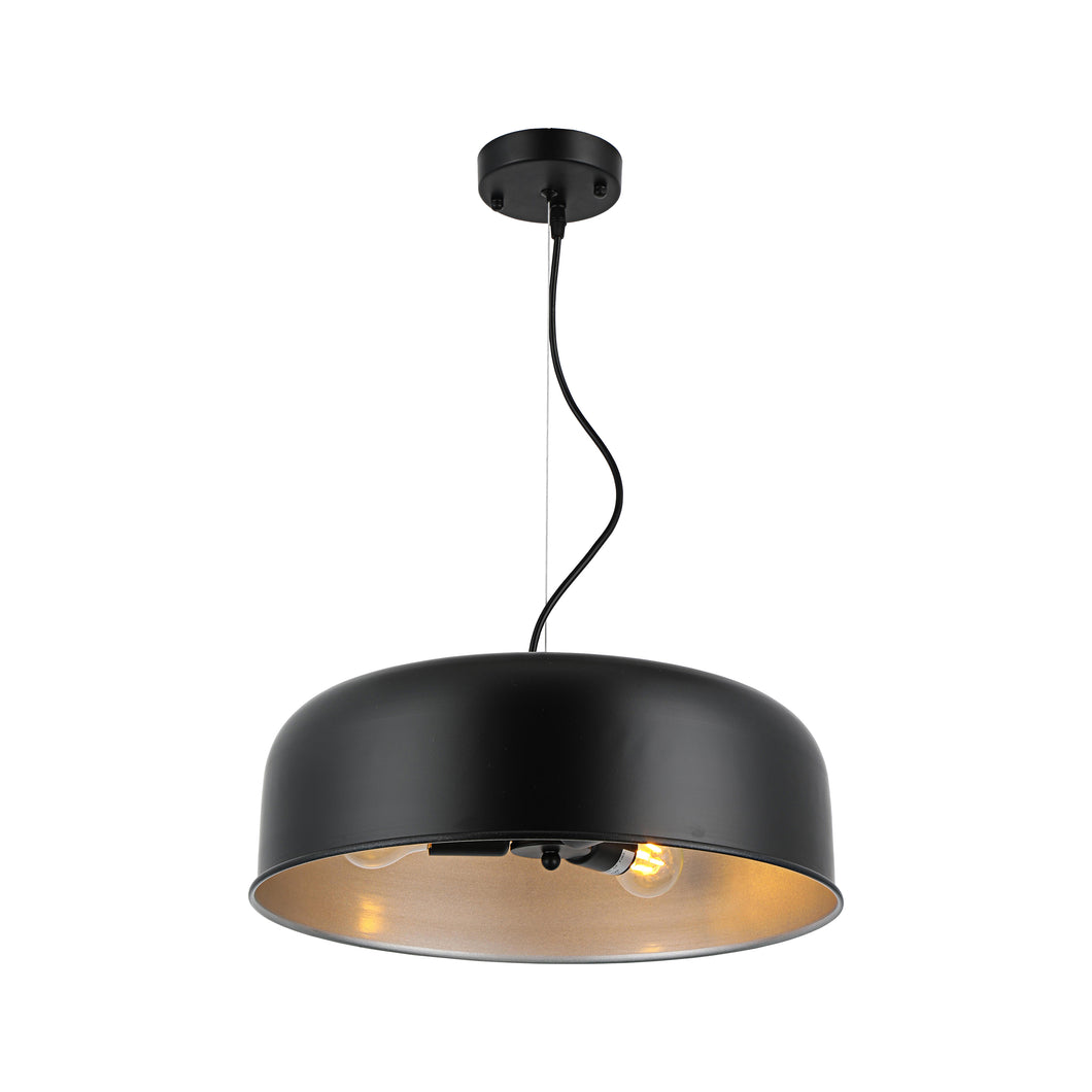 RADIANCE goods Contemporary 3 Light Black/Silver Ceiling Pendant 16