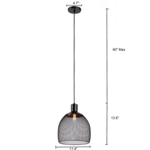 Load image into Gallery viewer, RADIANCE goods Industrial 1 Light Textured Black Mini Ceiling Pendant 11.5&quot; Wide
