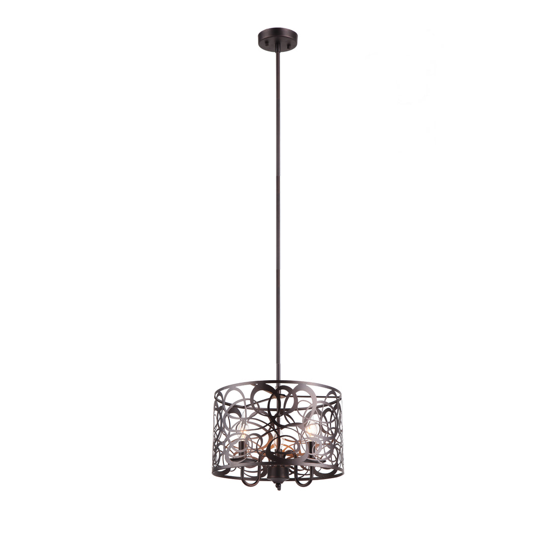 RADIANCE goods Farmhouse 3 Lights Rubbed Bronze Ceiling Pendant 14