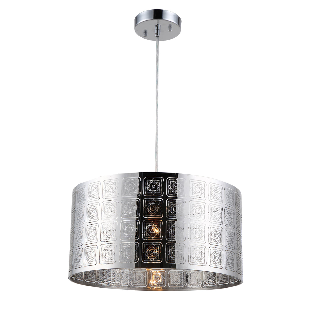 RADIANCE goods Farmhouse 1 Light Chrome Ceiling Pendant 15