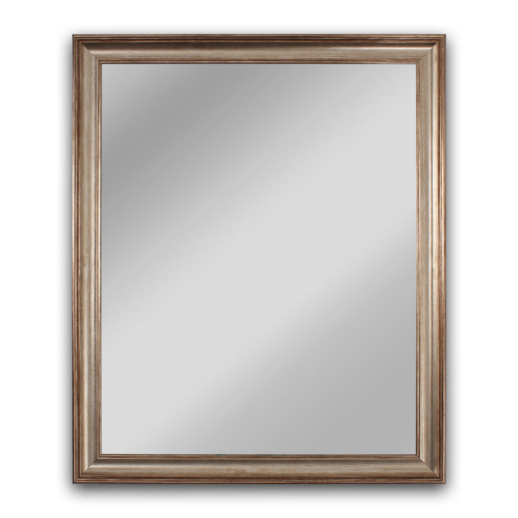 RADIANCE goods Textured Brass Rectangular Framed Wall Mirror 33