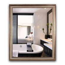 Load image into Gallery viewer, RADIANCE goods Textured Brass Rectangular Framed Wall Mirror 33&quot;
