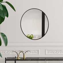 Load image into Gallery viewer, RADIANCE goods Black Finish Round Framed Wall Mirror 30&quot;
