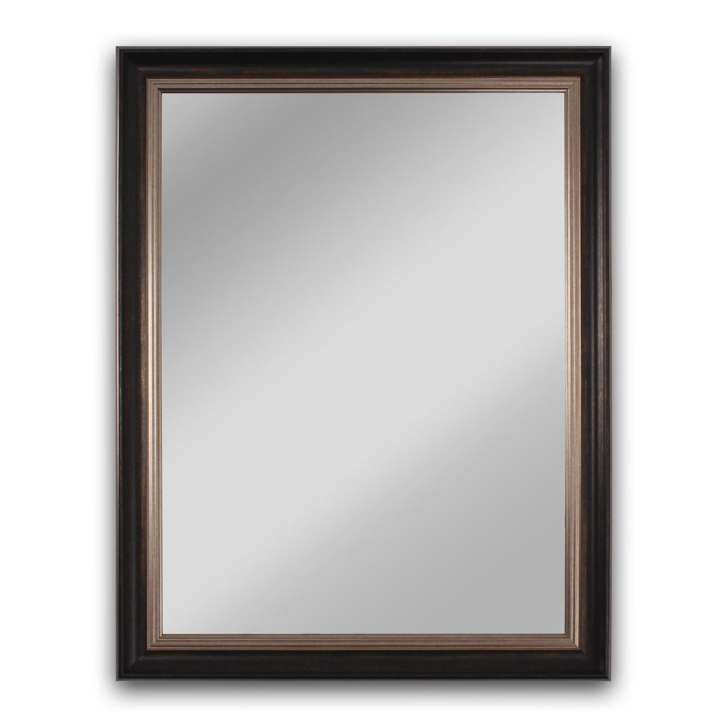 RADIANCE goods Black Walnut Finish Framed Wall Mirror 35