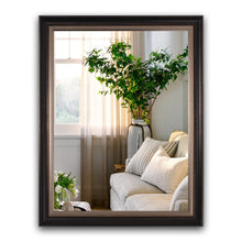 Load image into Gallery viewer, RADIANCE goods Black Walnut Finish Framed Wall Mirror 35&quot;
