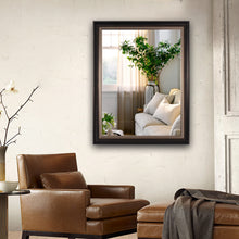 Load image into Gallery viewer, RADIANCE goods Black Walnut Finish Framed Wall Mirror 35&quot;
