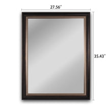 Load image into Gallery viewer, RADIANCE goods Black Walnut Finish Framed Wall Mirror 35&quot;
