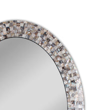 Load image into Gallery viewer, RADIANCE goods Vertical Seashell Finish Oval Framed Wall Mirror 35&quot;
