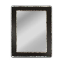 Load image into Gallery viewer, RADIANCE goods Wood &amp; Iron Silver/Black Rectangle Framed Wall Mirror 35&quot;
