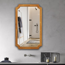 Load image into Gallery viewer, RADIANCE goods Maple Finish Rectangular Framed Wall Mirror 33&quot;
