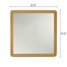 Load image into Gallery viewer, RADIANCE goods Maple Finish Square Framed Wall Mirror 21&quot;
