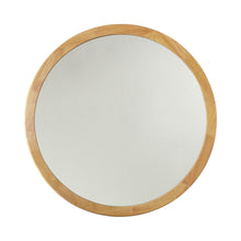 Load image into Gallery viewer, RADIANCE goods Maple Finish Round Framed Wall Mirror 24&quot;
