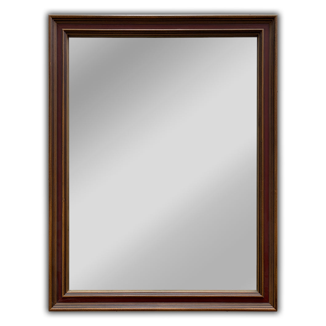 RADIANCE goods Wood Black/Golden Finish Rectangle Framed Wall Mirror 35