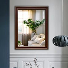 Load image into Gallery viewer, RADIANCE goods Wood Black/Golden Finish Rectangle Framed Wall Mirror 35&quot;
