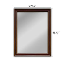 Load image into Gallery viewer, RADIANCE goods Wood Black/Golden Finish Rectangle Framed Wall Mirror 35&quot;
