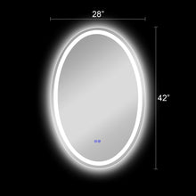Load image into Gallery viewer, RADIANCE goods BackLit Oval TouchScreen LED Mirror 3000-6000K 42&quot;
