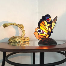 Load image into Gallery viewer, RADIANCE goods Tiffany-style 1 Light Butterfly Accent Table Lamp 9&quot; Tall
