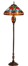 Load image into Gallery viewer, RADIANCE goods Floral 3 Light Roses Double Lit Floor Lamp 18&quot; Shade
