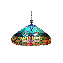 Load image into Gallery viewer, RADIANCE goods Dragonfly-Style 3 Light Inverted Ceiling Pendant 24&quot; Shade
