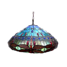Load image into Gallery viewer, RADIANCE goods Dragonfly-Style 3 Light Inverted Ceiling Pendant 24&quot; Shade
