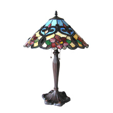 Load image into Gallery viewer, RADIANCE goods Tiffany-Style 2 Light Roses Table Lamp 17&quot; Shade
