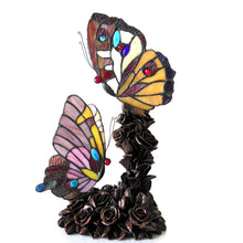 Load image into Gallery viewer, RADIANCE goods Tiffany-Style 2 Light Butterfly Table Lamp 10&quot; Wide
