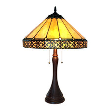 Load image into Gallery viewer, RADIANCE goods Tiffany-Style 2 Light Mission Table Lamp 16&quot; Shade
