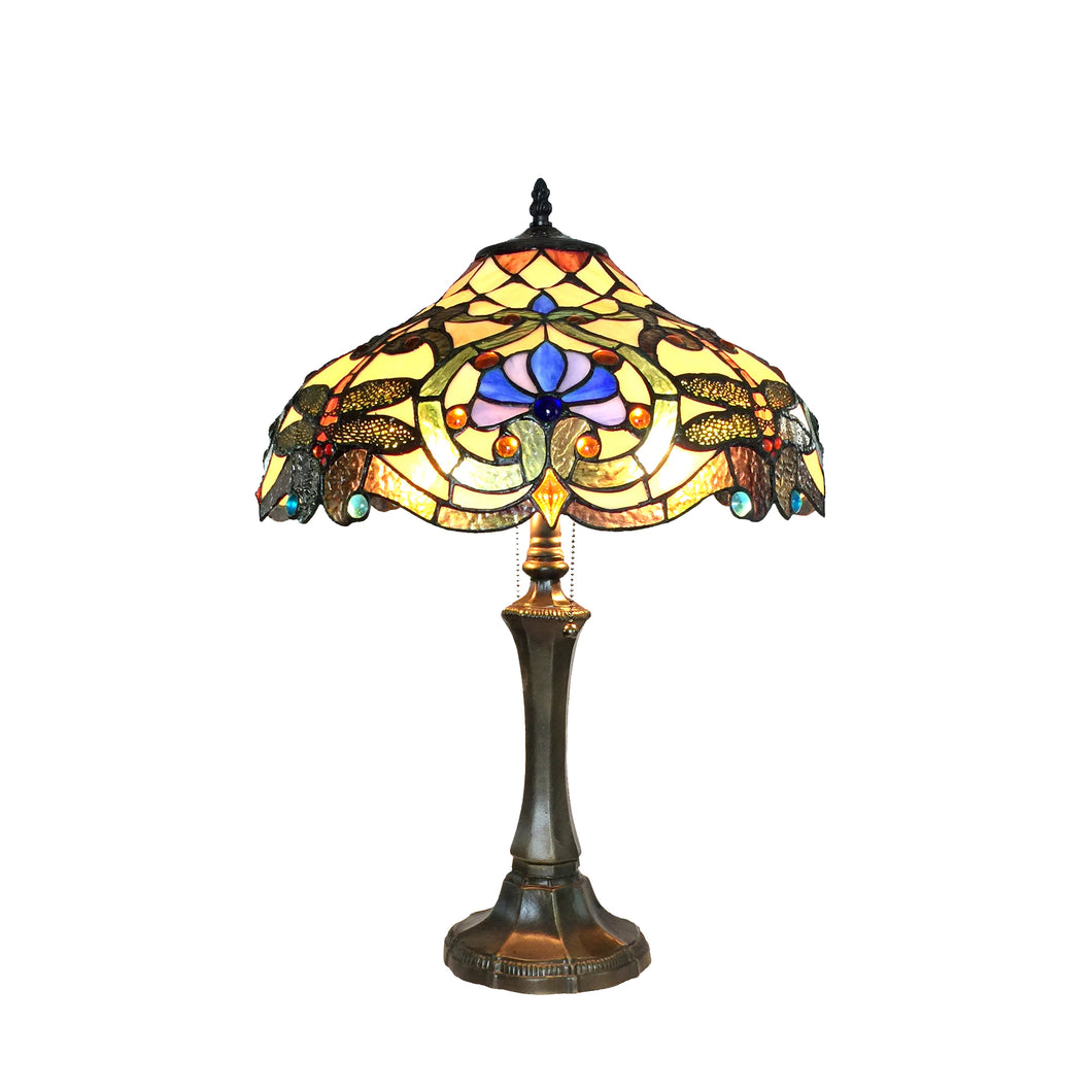 RADIANCE goods Tiffany-Style 2 Light Dragonfly Table Lamp 17