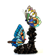 Load image into Gallery viewer, RADIANCE goods Tiffany-Style 2 Light Butterfly Table Lamp 10&quot; Wide
