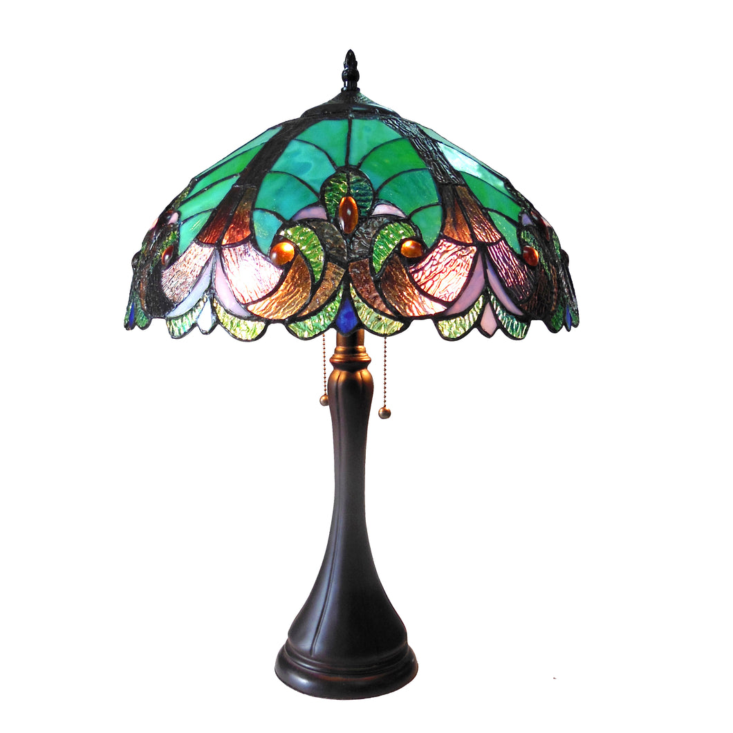 RADIANCE goods Tiffany-Style 2 Light Victorian Table Lamp 16