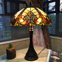 Load image into Gallery viewer, RADIANCE goods Tiffany-Style 2 Light Victorian Table Lamp 16&quot; Shade
